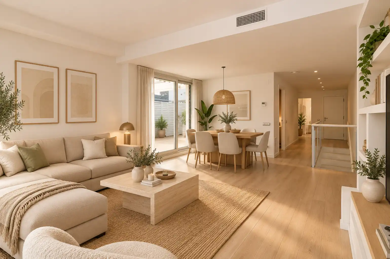 Sala de estar de Dúplex en venta en Sant Pere de Ribes con Calefacción, Jardín privado y Piscina
