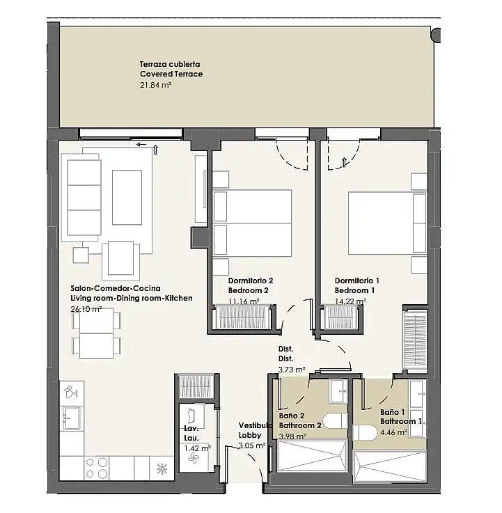 Apartament amb jardí en venda a Urbanización Santa Rosa, imagen 19