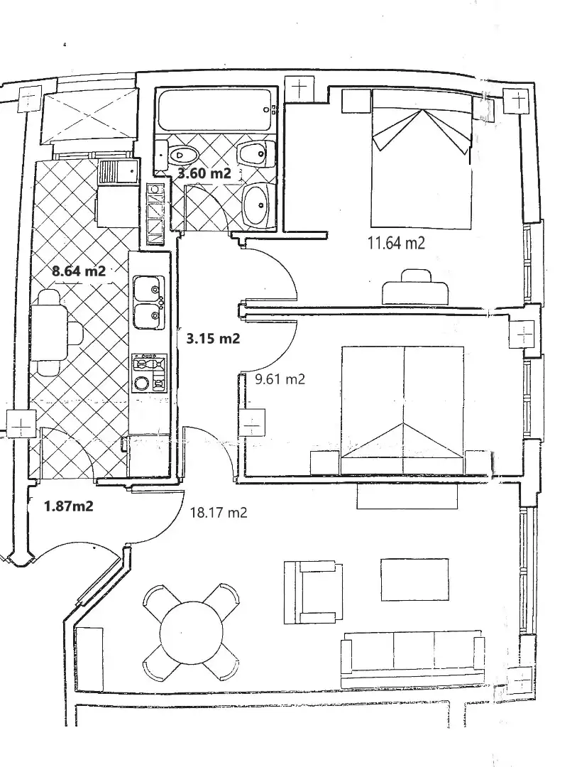 Flat for sale in Granada  with Air Conditioner, Heating and Storage room