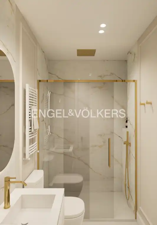Badezimmer von Wohnung zum Verkauf in Madrid mit Klimaanlage, Heizung und Parkett