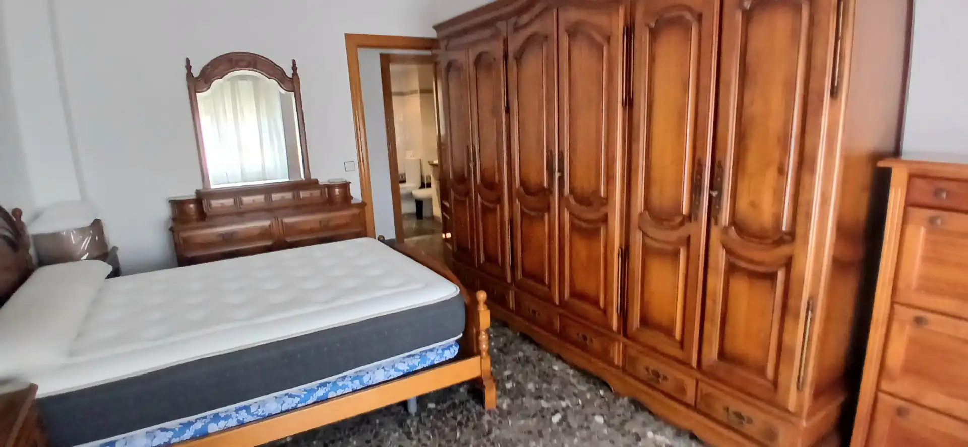 Bedroom of Flat for rent in Almería  with Air Conditioner, Terrace and Furnished