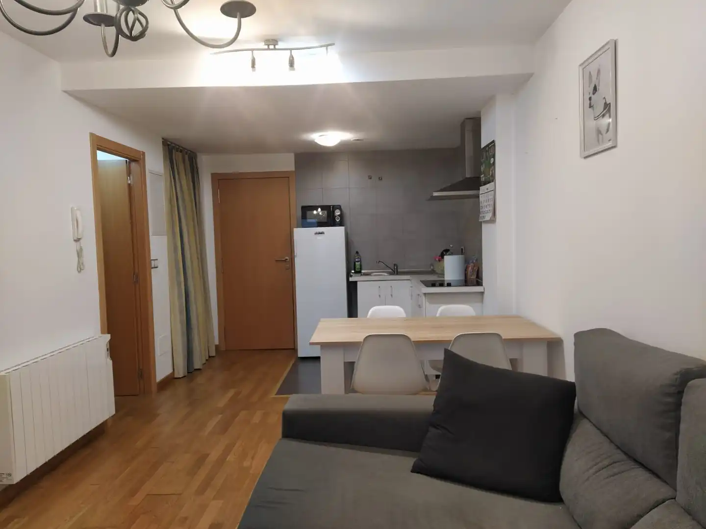 Cocina de Apartamento en venta en Cariño con Calefacción, Parquet y Amueblado