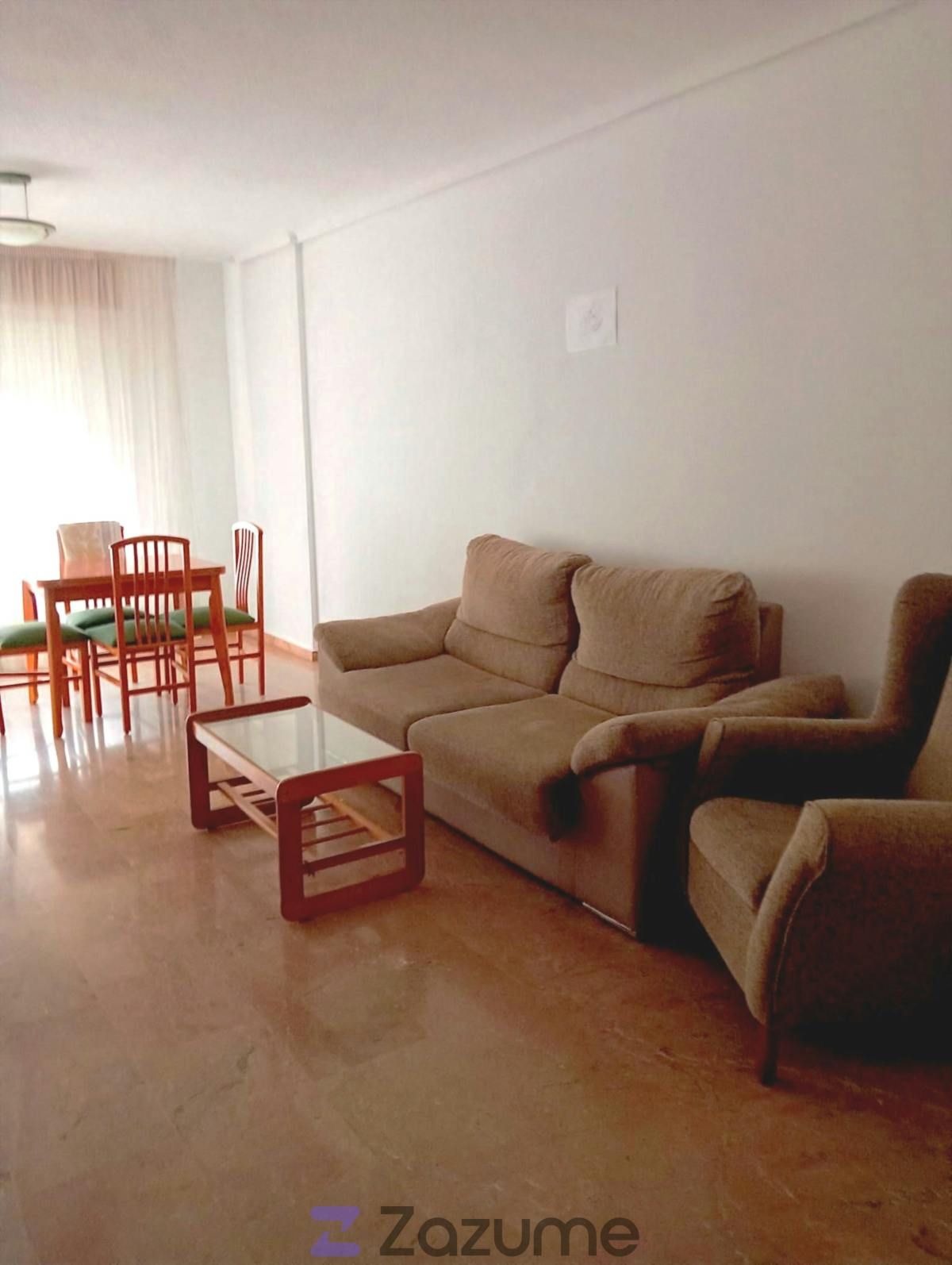 Living room of Flat to rent in  Albacete Capital  with Heating, Terrace and Furnished