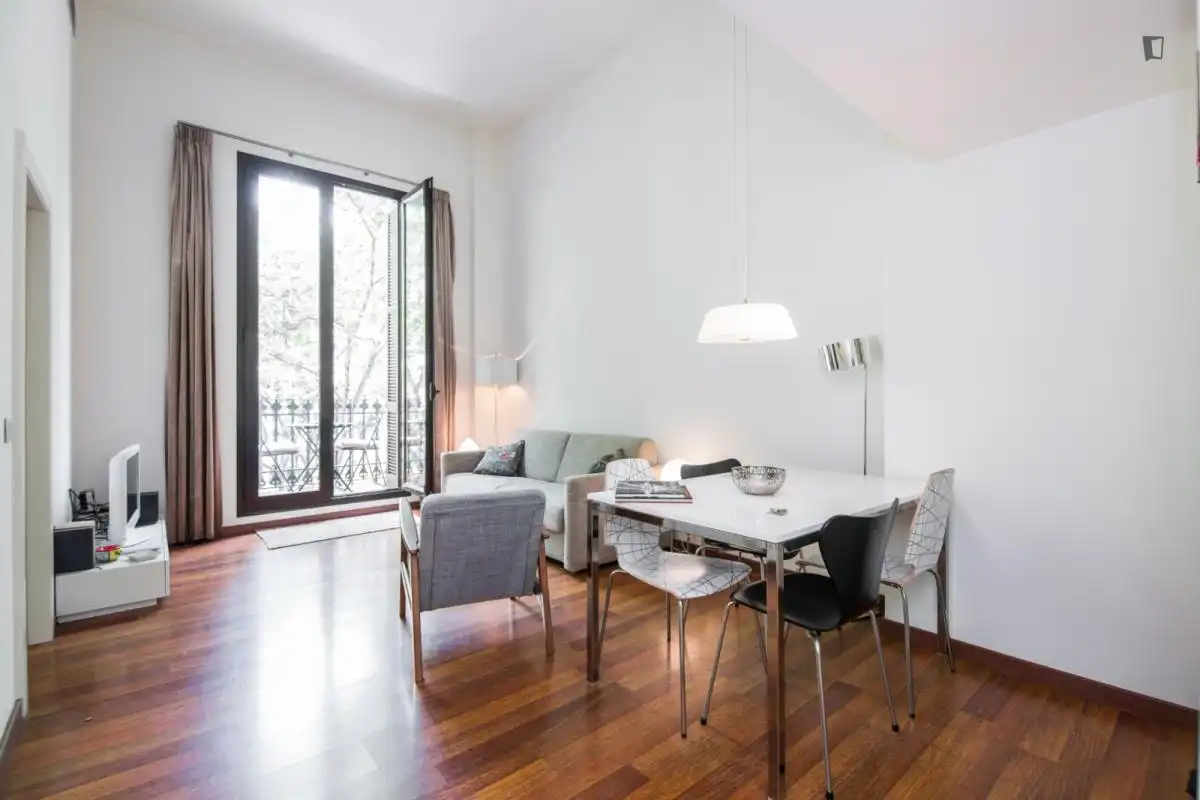 Wohnzimmer von Wohnungen zur Miete in Barcelona mit Klimaanlage, Heizung und Möbliert