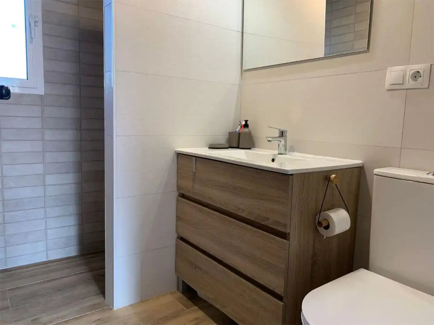 Badezimmer von Country house zur Miete in Alhaurín El Grande mit Privatgarten, Schwimmbad und Möbliert