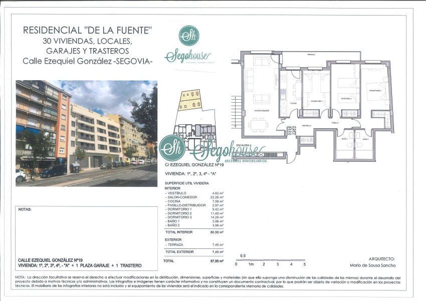 Vista exterior de Pis en venda en Segovia Capital amb Aire condicionat, Calefacció i Terrassa