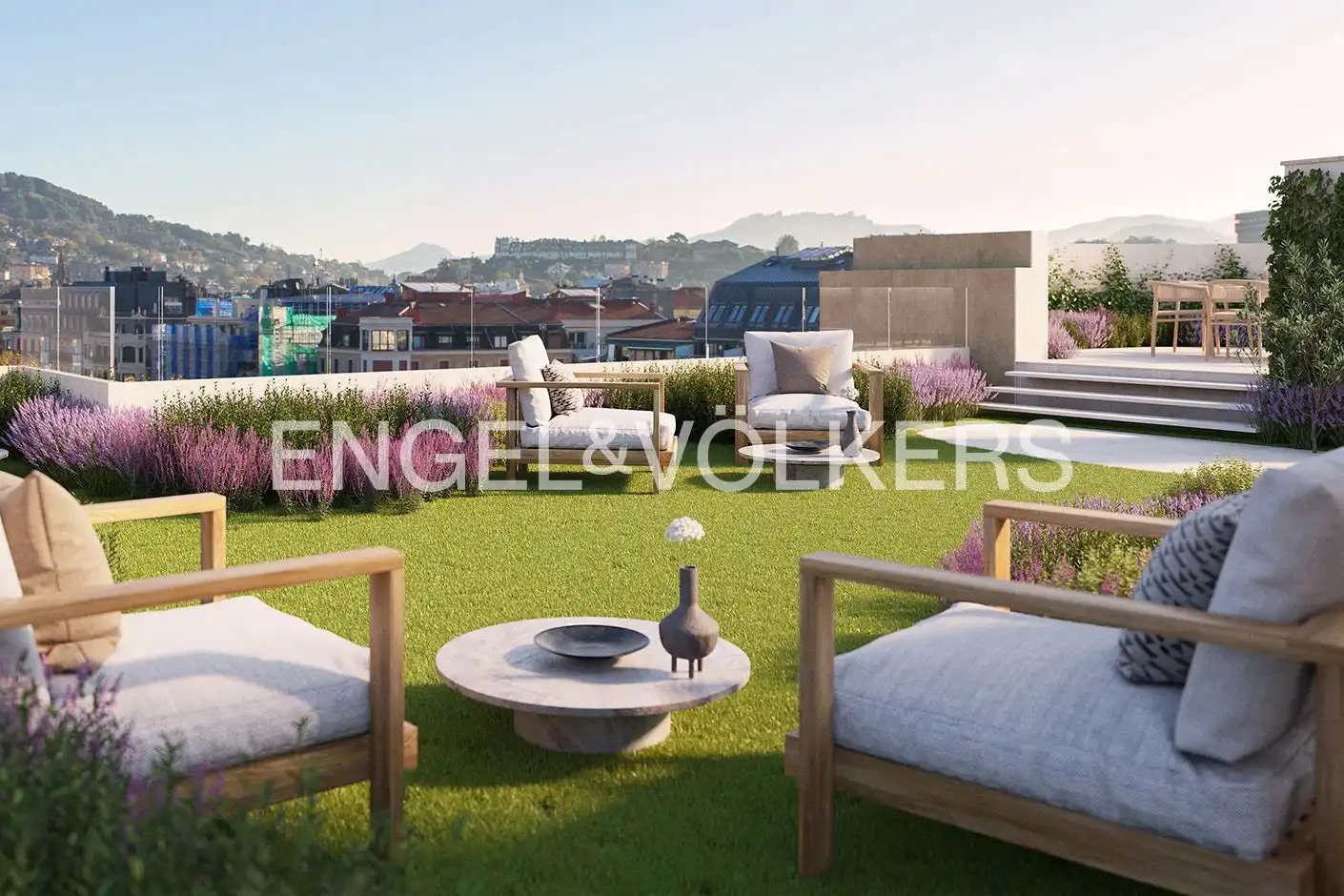 Terrassa de Pis de lloguer en Donostia - San Sebastián  amb Aire condicionat, Calefacció i Jardí privat