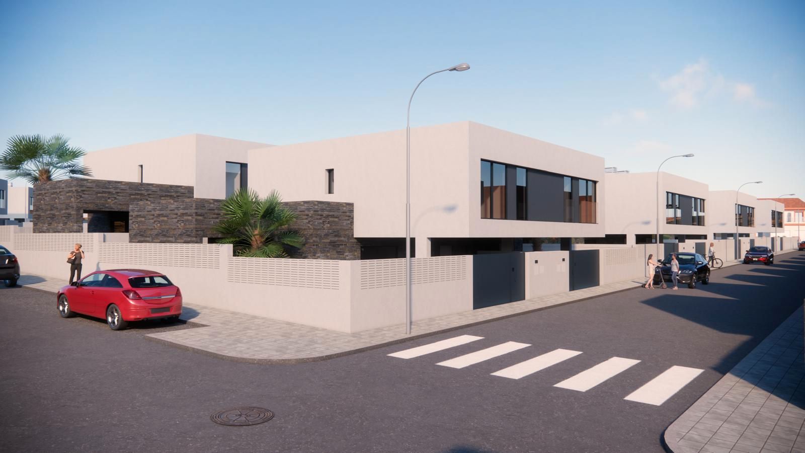 Exterior view of Single-family semi-detached for sale in Huércal de Almería  with Private garden and Terrace