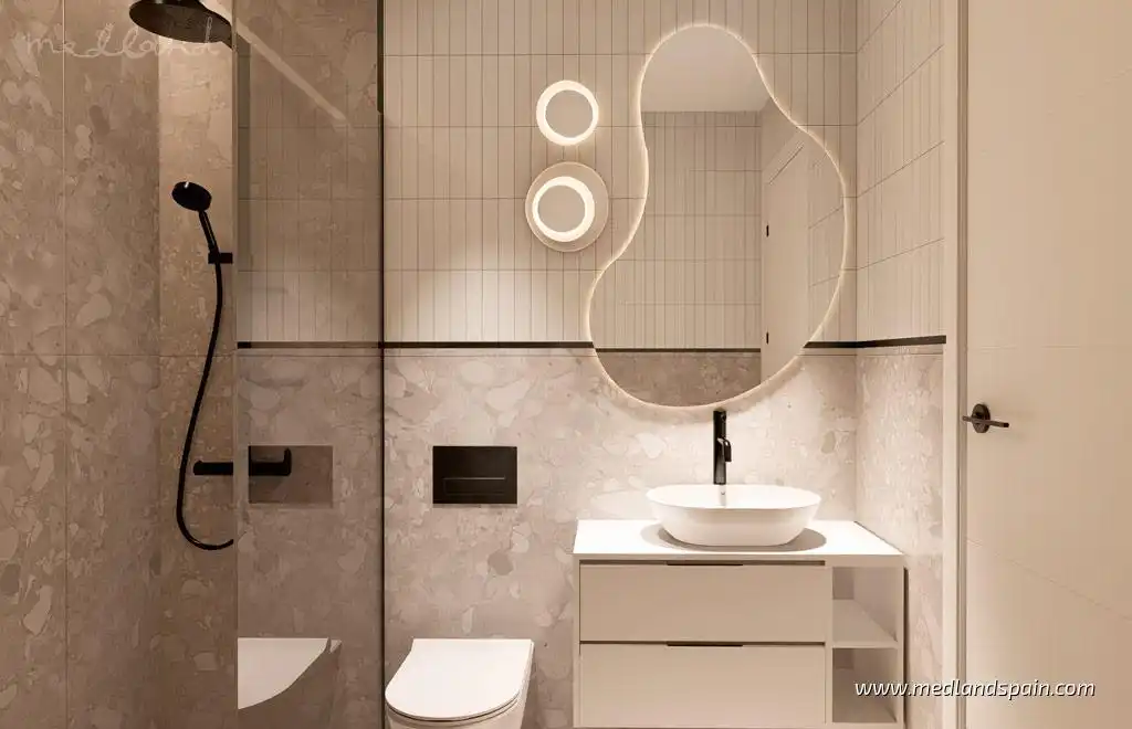 Baño de Apartamento en venta en Pilar de la Horadada con Aire acondicionado, Calefacción y Jardín privado