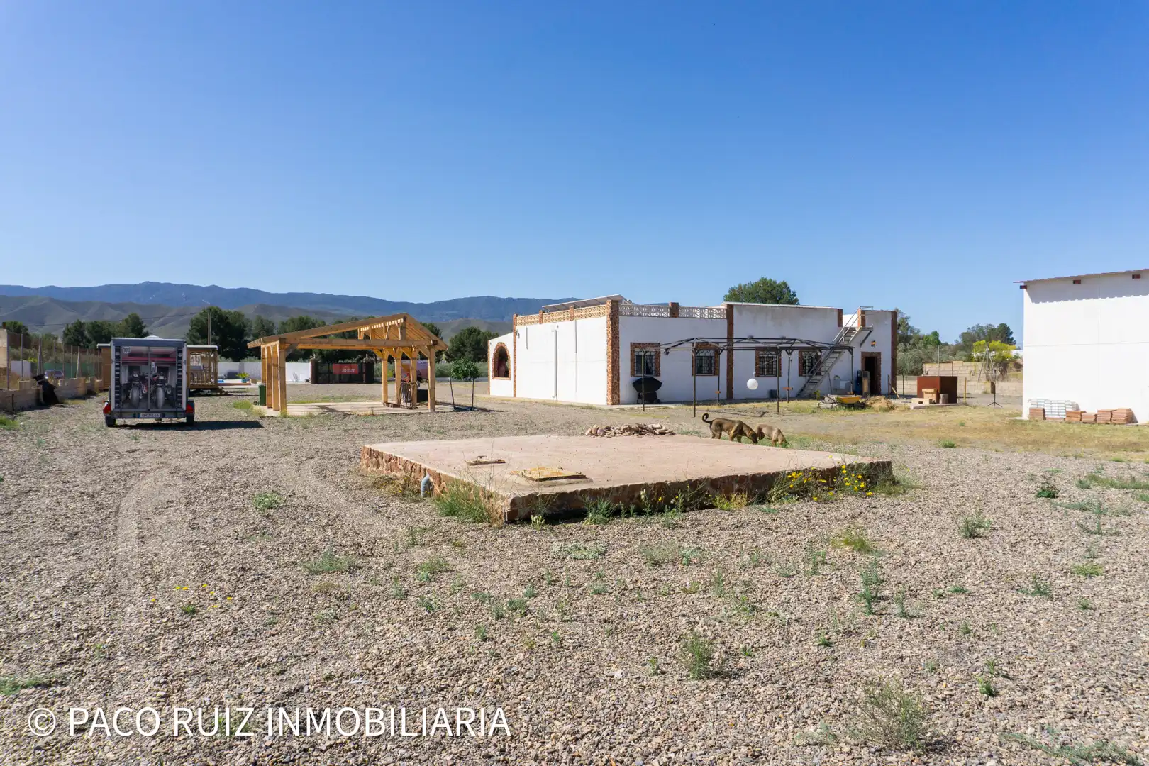 Vista exterior de Finca rústica en venta en Tabernas con Aire acondicionado, Jardín privado y Terraza