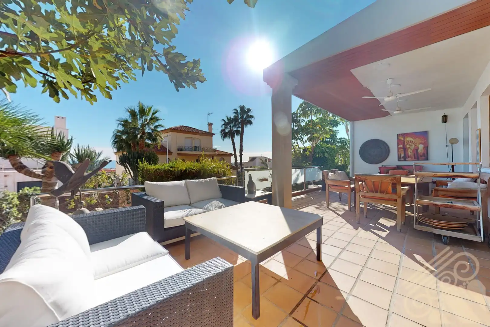 Terraza de Casa o chalet en venta en Mojácar con Aire acondicionado, Jardín privado y Parquet