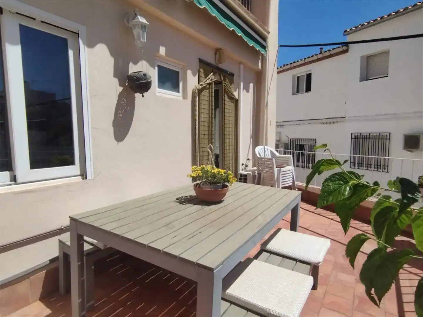 Terrasse von Wohnung zur Miete in Jalance mit Klimaanlage, Möbliert und Waschmaschine