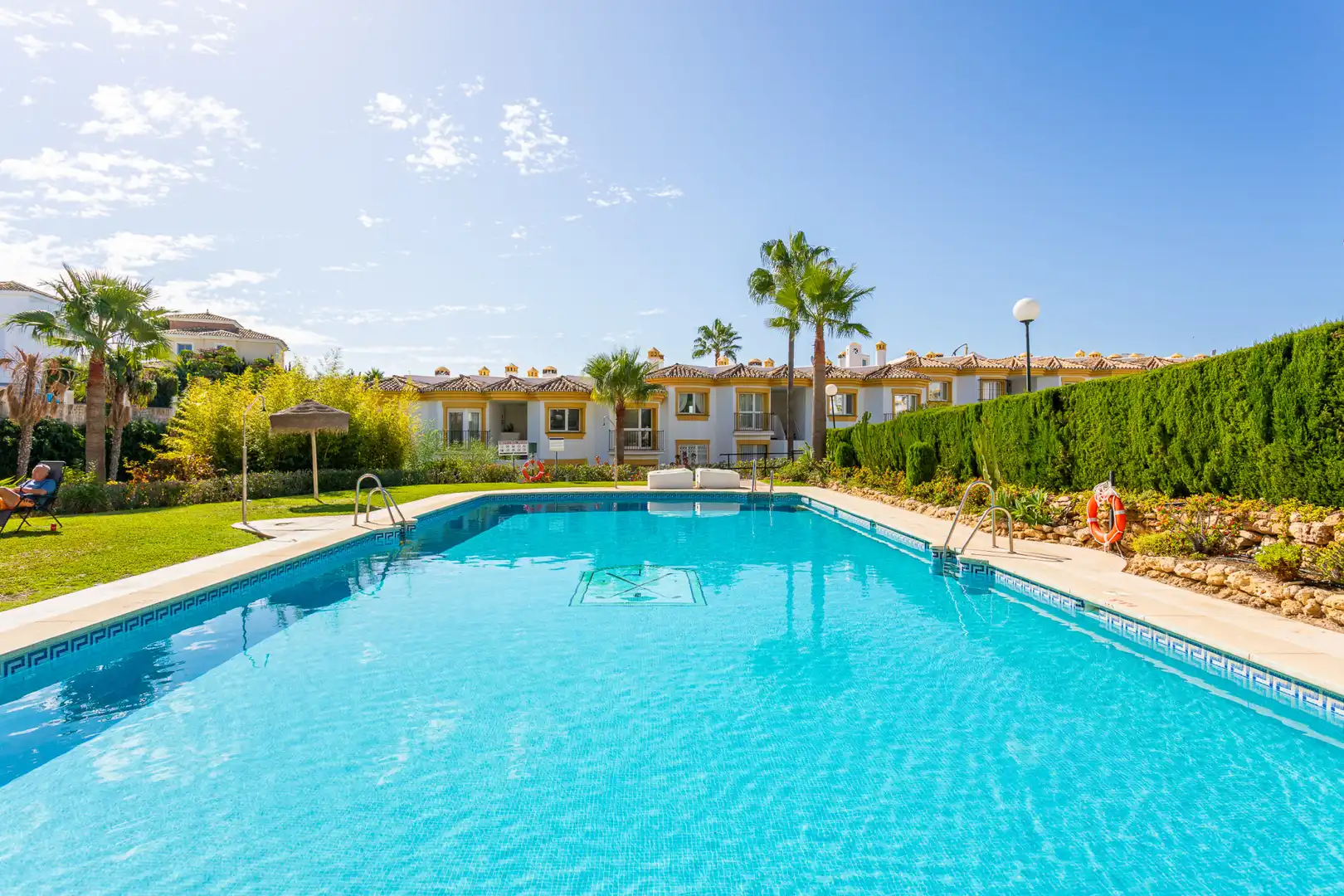 Piscina de Planta baixa en venda en Mijas amb Aire condicionat, Terrassa i Piscina