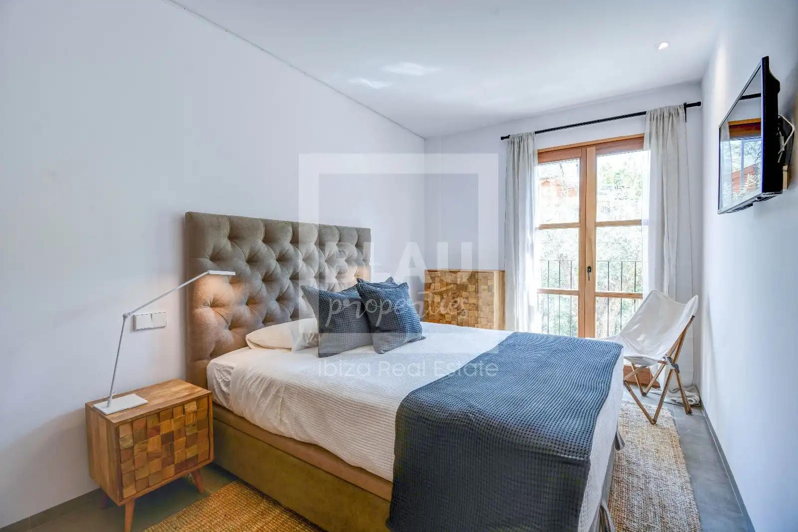 Bedroom of Flat for rent in Sant Joan de Labritja  with Air Conditioner, Private garden and Furnished
