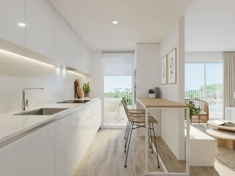 Cuina de Pis en venda en Jávea / Xàbia amb Aire condicionat, Jardí privat i Terrassa