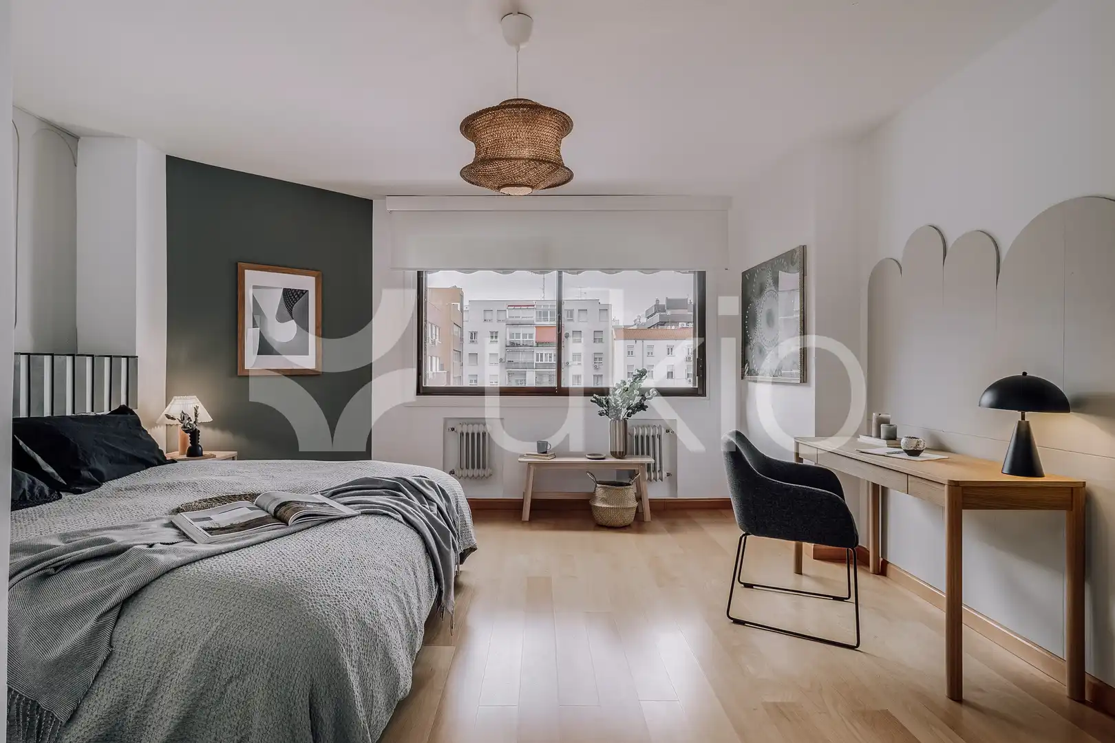 Habitación de Apartamento de alquiler en Madrid con Aire acondicionado, Calefacción y Amueblado