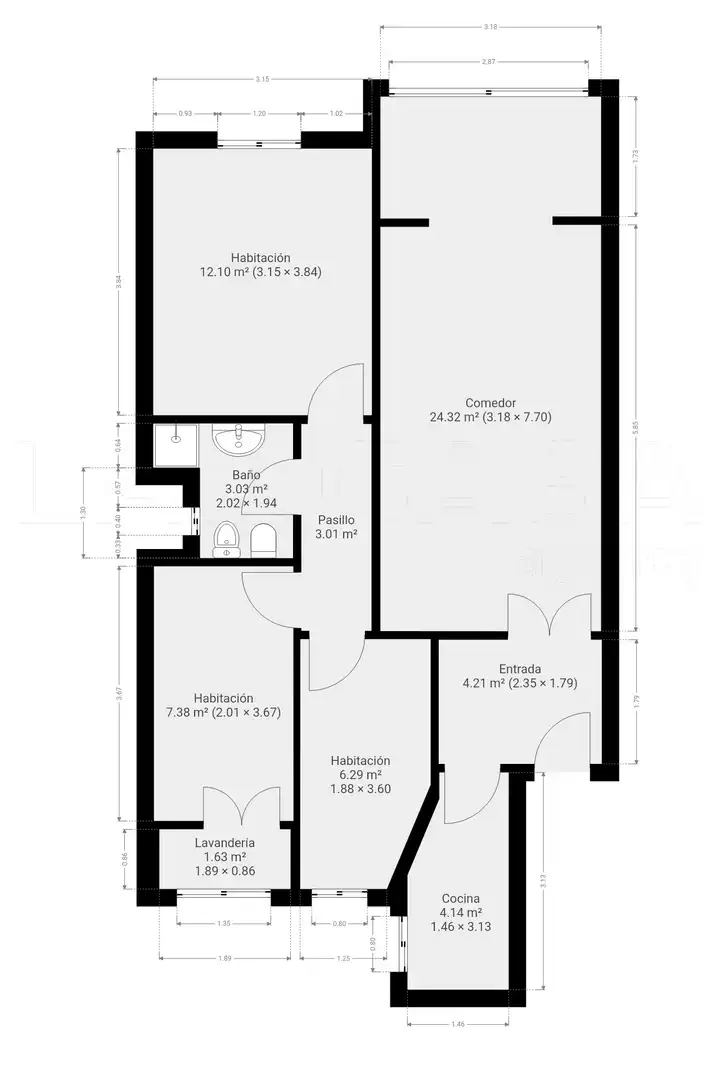 Piso en venta en Santa Coloma de Gramenet con Calefacción