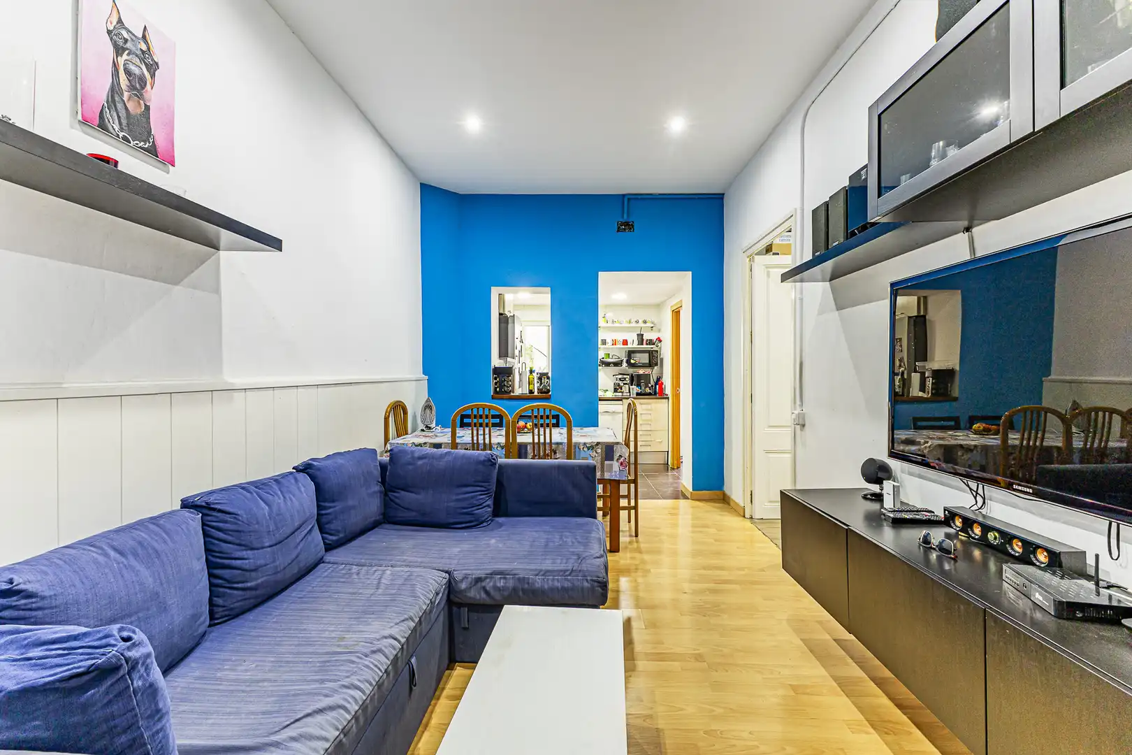 Sala de estar de Casa adosada en venta en Sant Andreu
