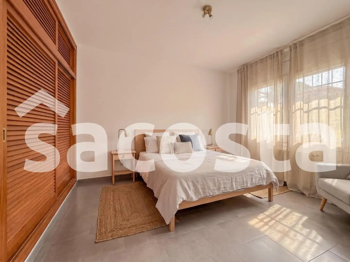 Schlafzimmer von Haus oder Chalet zum Verkauf in Lloret de Mar mit Klimaanlage, Heizung und Terrasse