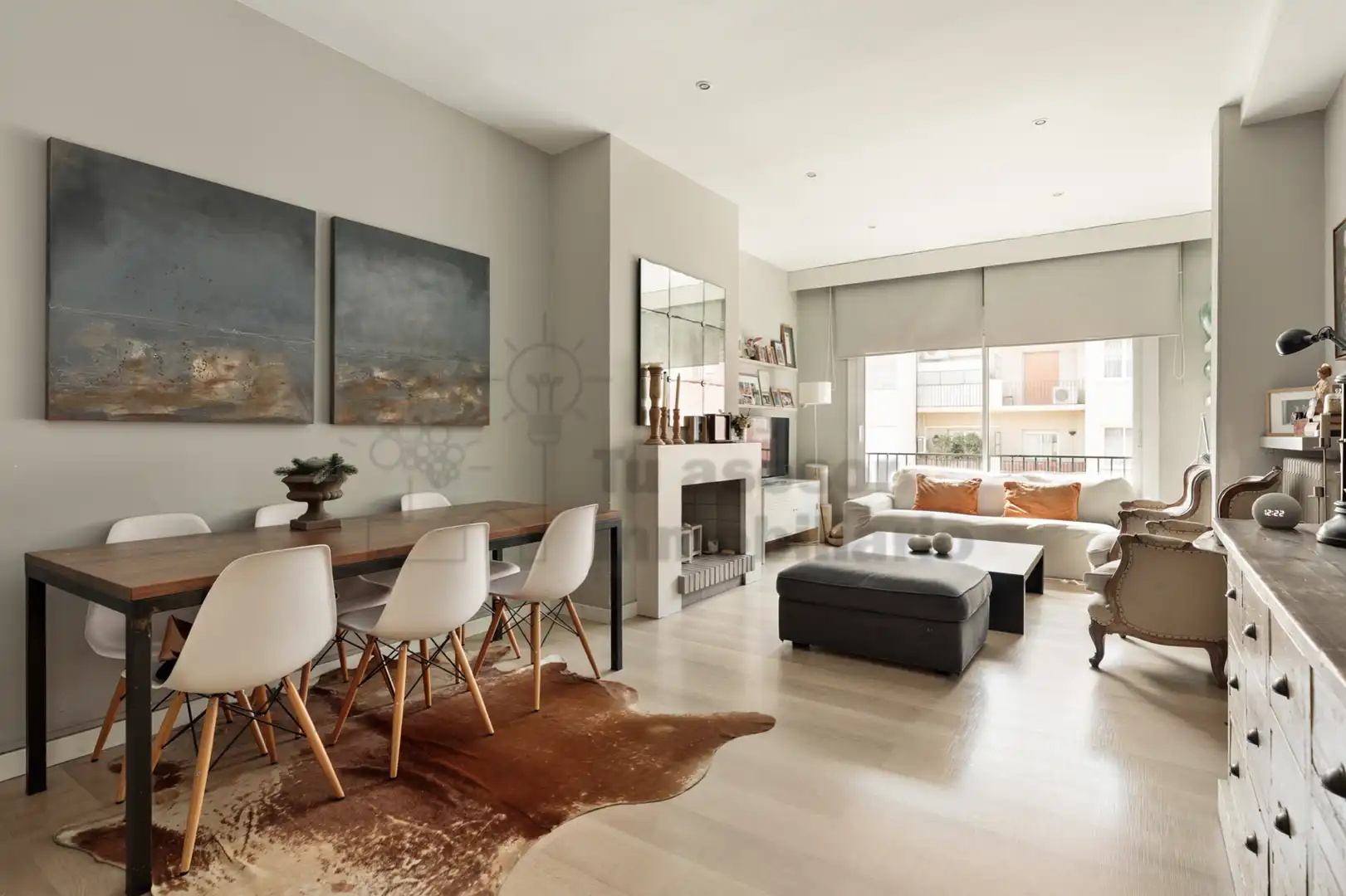 Sala de estar de Piso en venta en Barcelona con Aire acondicionado, Calefacción y Parquet
