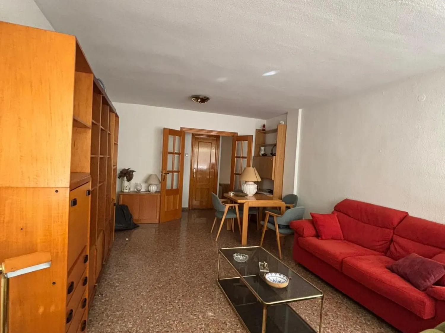 Sala d'estar de Pis de lloguer en  Murcia Capital amb Aire condicionat, Calefacció i Moblat