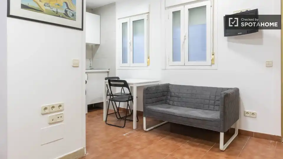 Bedroom of Study for share in Madrid  with Air Conditioner, Heating and Terrace