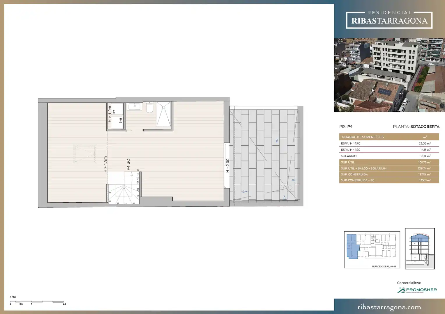 Duplex con terrazza in vendita a Carrer de Francesc Ribas 46, imagen 7