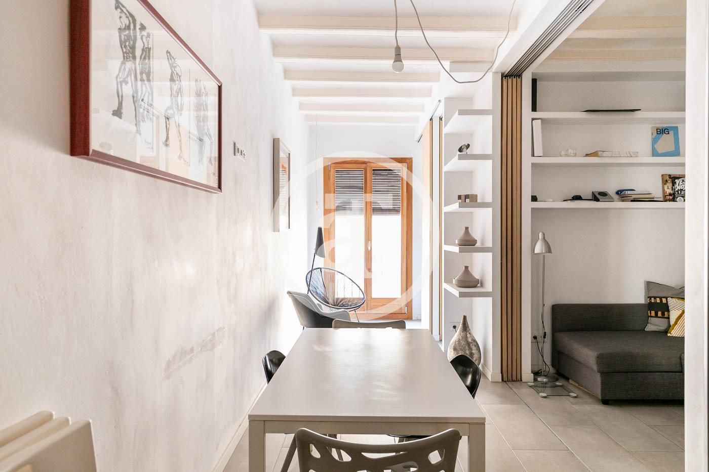 Dining room of Flat to rent in  Barcelona Capital  with Air Conditioner, Heating and Furnished