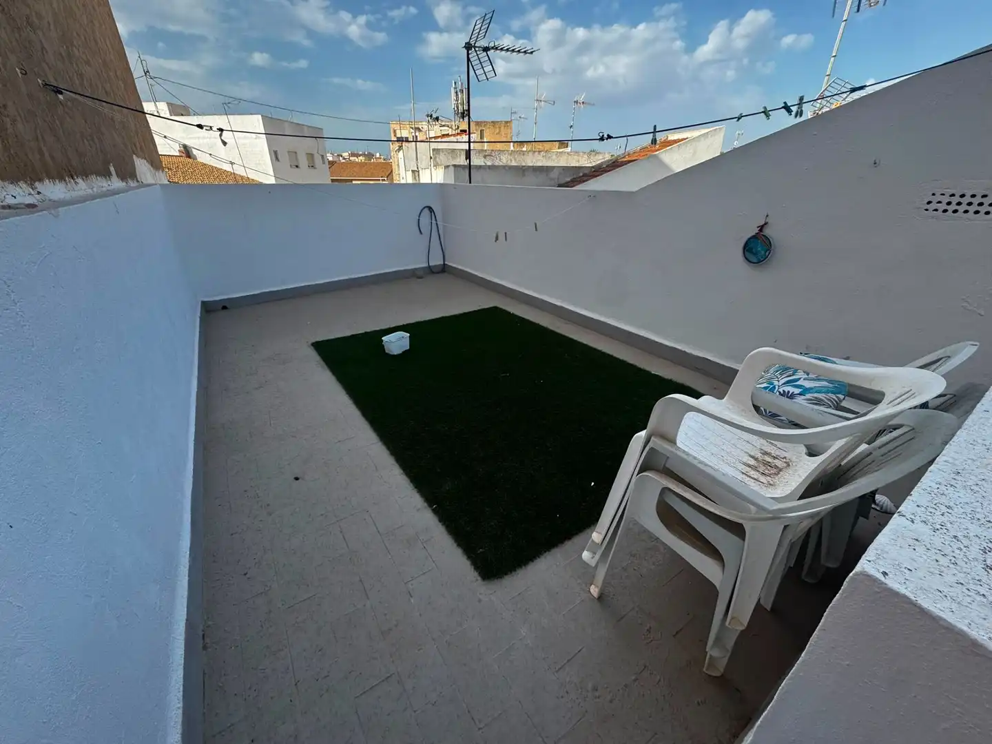 Terrace of Duplexes for sale in San Pedro del Pinatar  with Air Conditioner, Private garden and Storage room