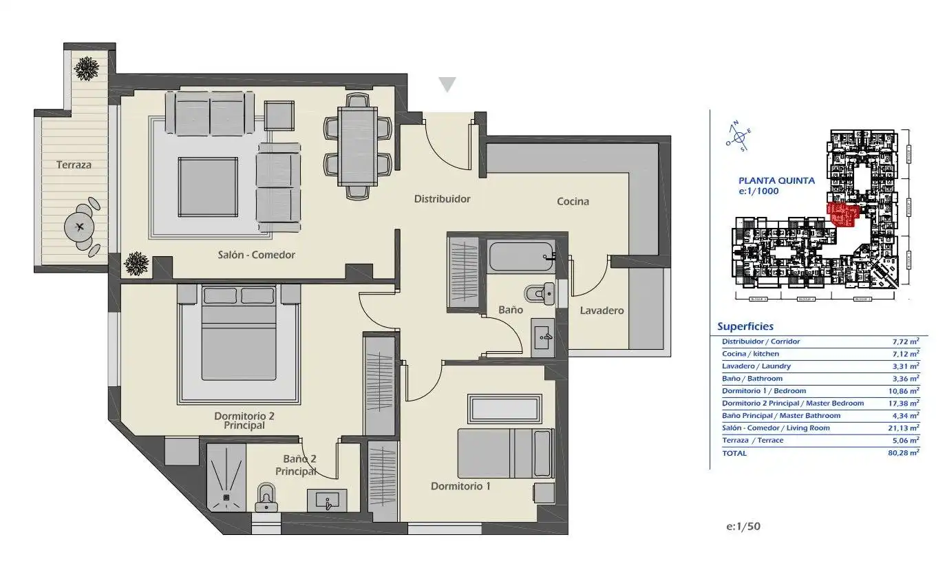Appartement compact avec piscine à vendre à Avenida Miguel de Cervantes, imagen 18