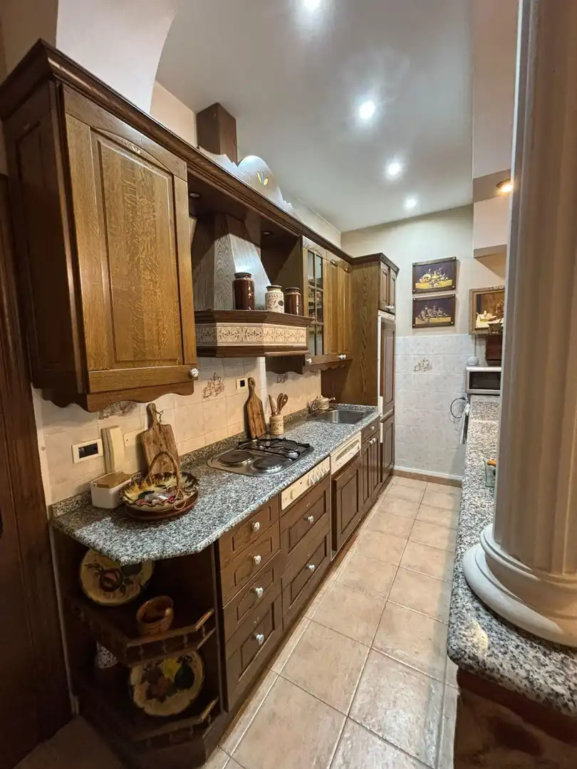Cocina de Ático en venta en Villamediana de Iregua con Jardín privado, Parquet y Piscina