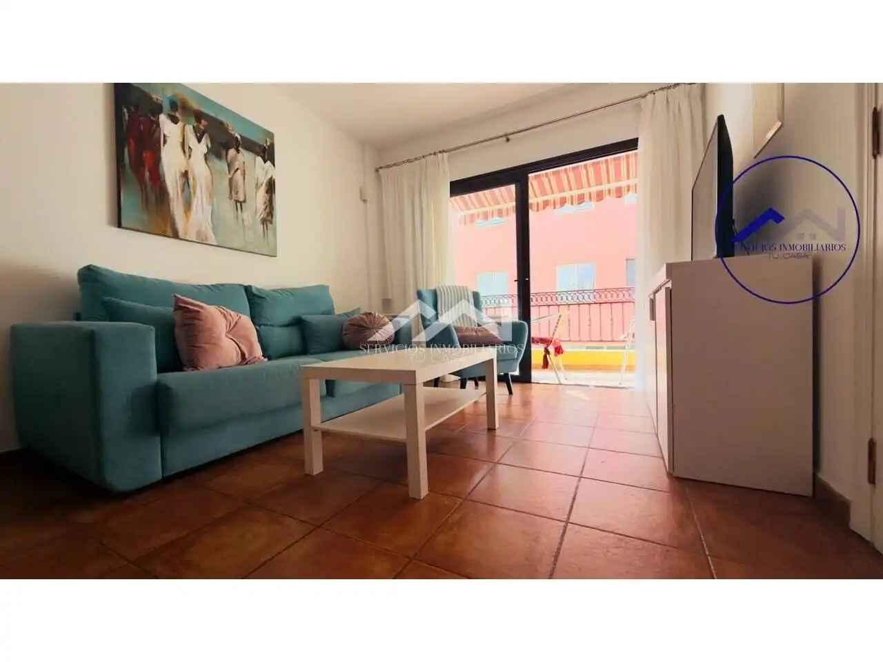 Living room of Flat for rent in Guía de Isora  with Furnished and Balcony