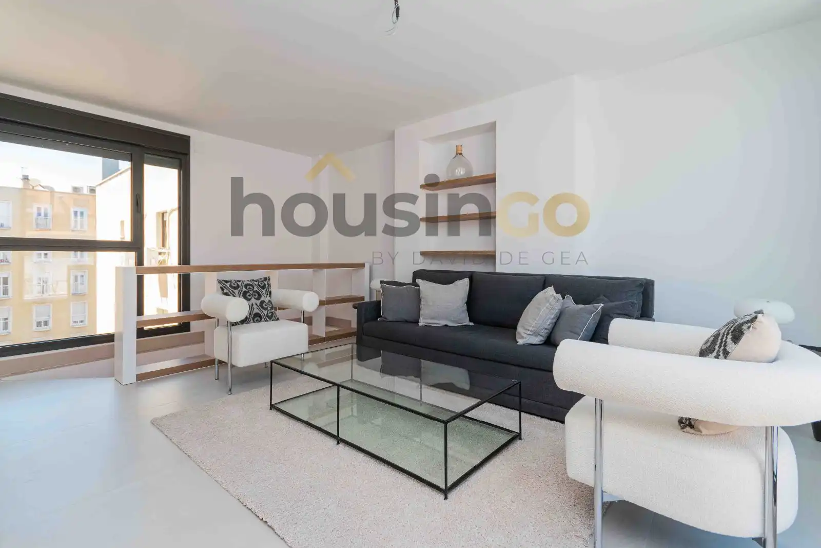 Sala d'estar de Àtic en venda en Madrid amb Aire condicionat, Calefacció i Parquet