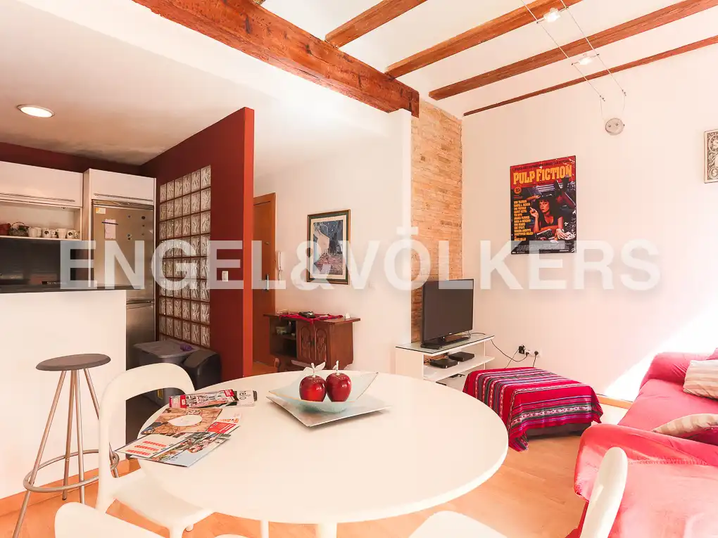 Wohnzimmer von Wohnung zur Miete in Valencia mit Klimaanlage, Heizung und Parkett