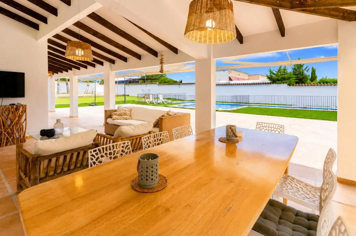 Terraza de Casa o chalet en venta en Santa Pola con Calefacción, Jardín privado y Parquet