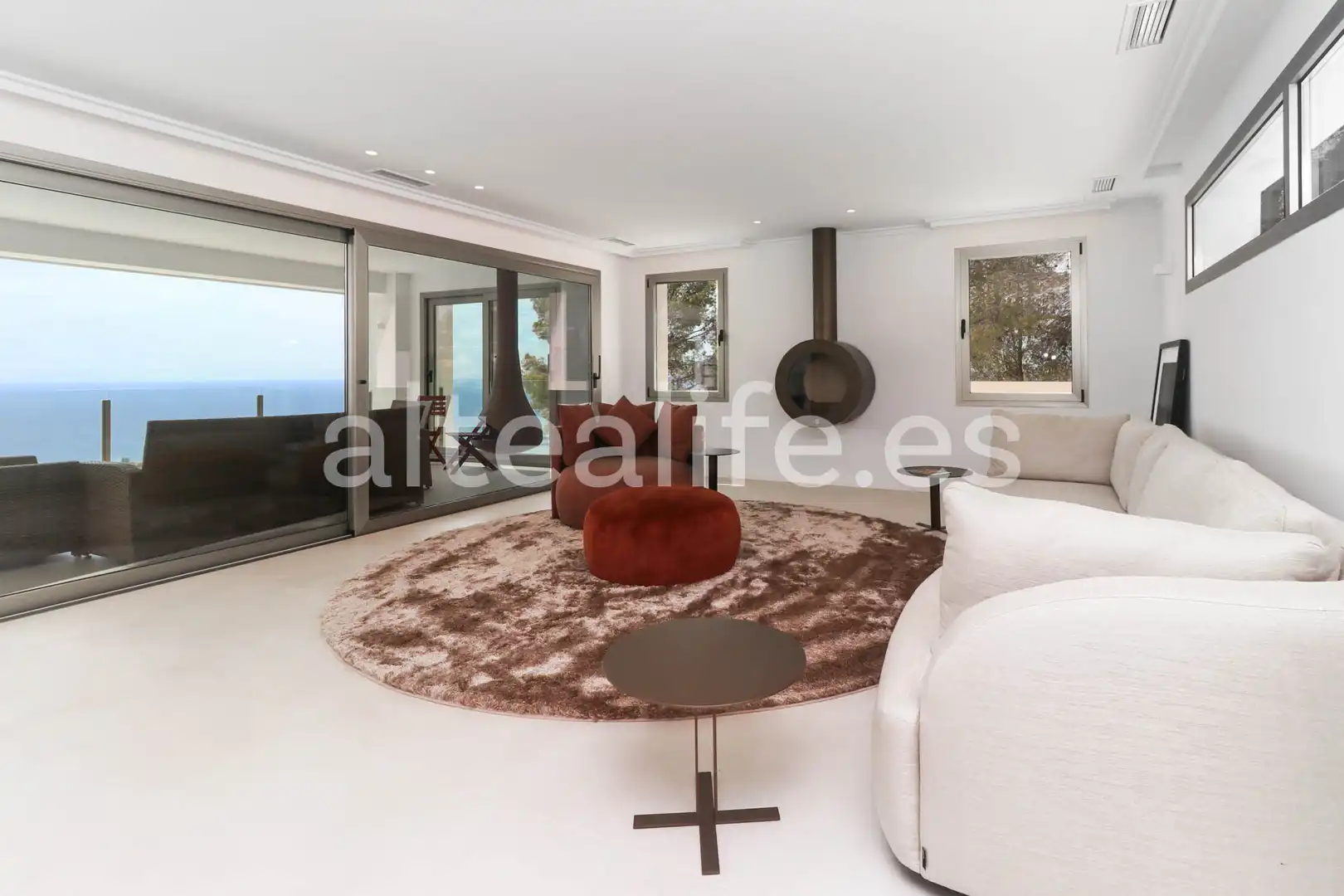 Sala de estar de Casa o chalet en venta en Altea con Aire acondicionado, Jardín privado y Terraza