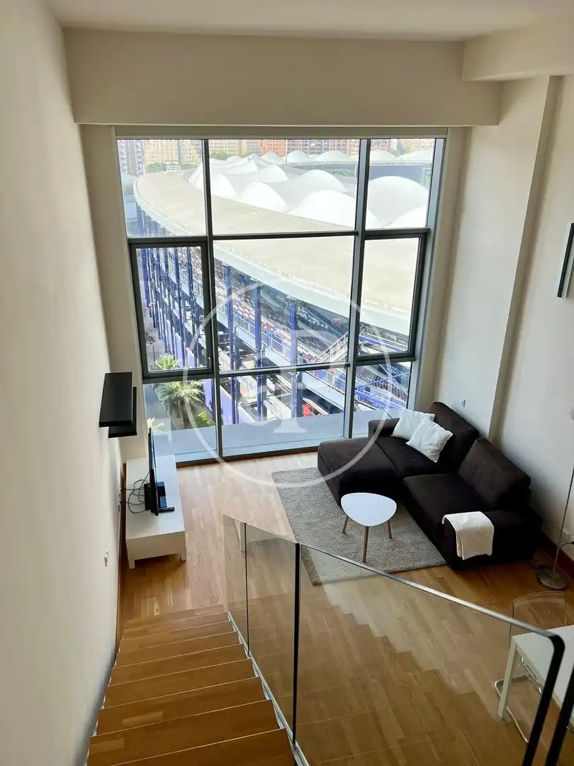 Sala de estar de Loft de alquiler en Valencia con Aire acondicionado y Amueblado
