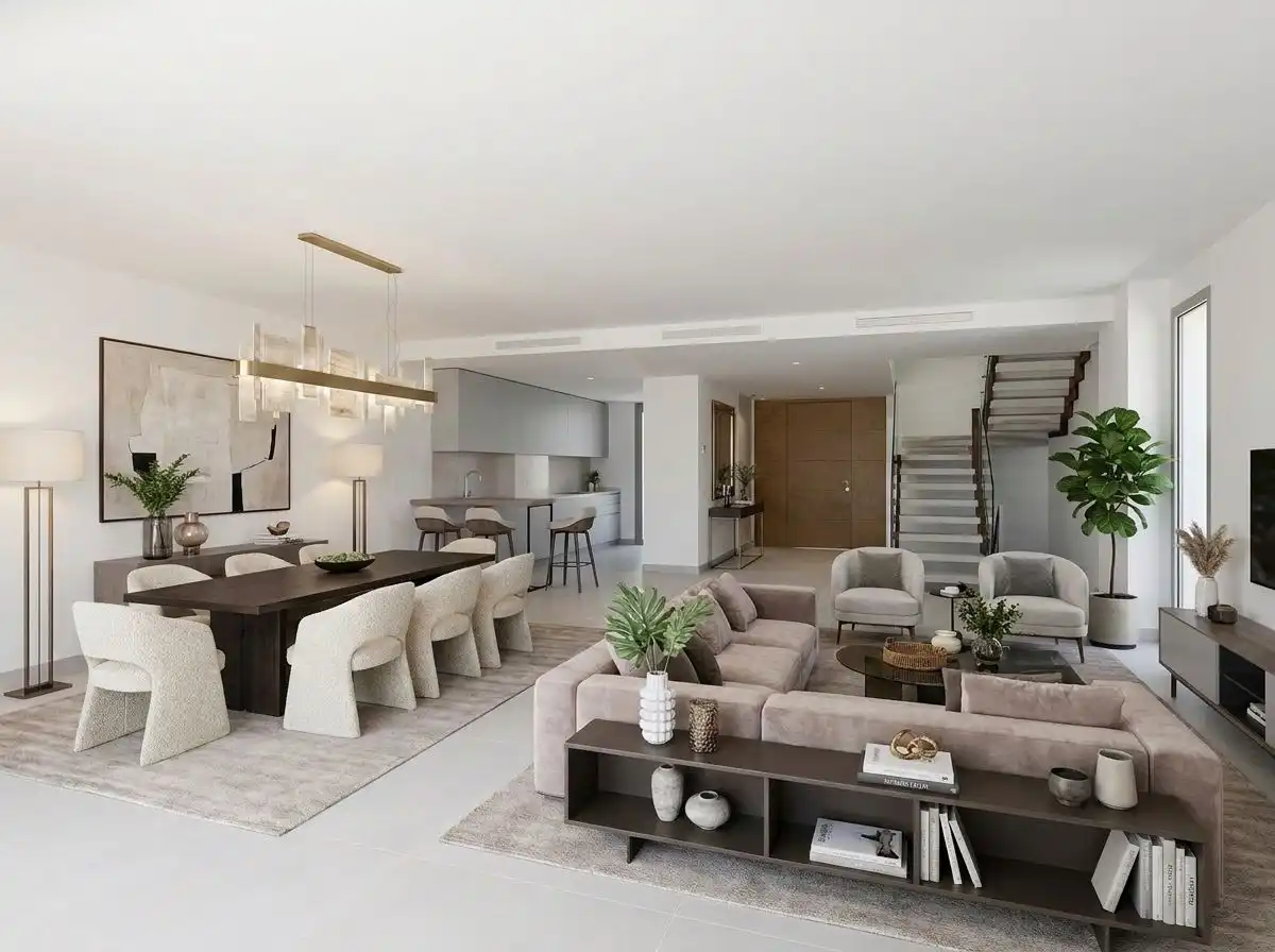 Sala de estar de Casa adosada en venta en Marbella con Aire acondicionado, Jardín privado y Terraza