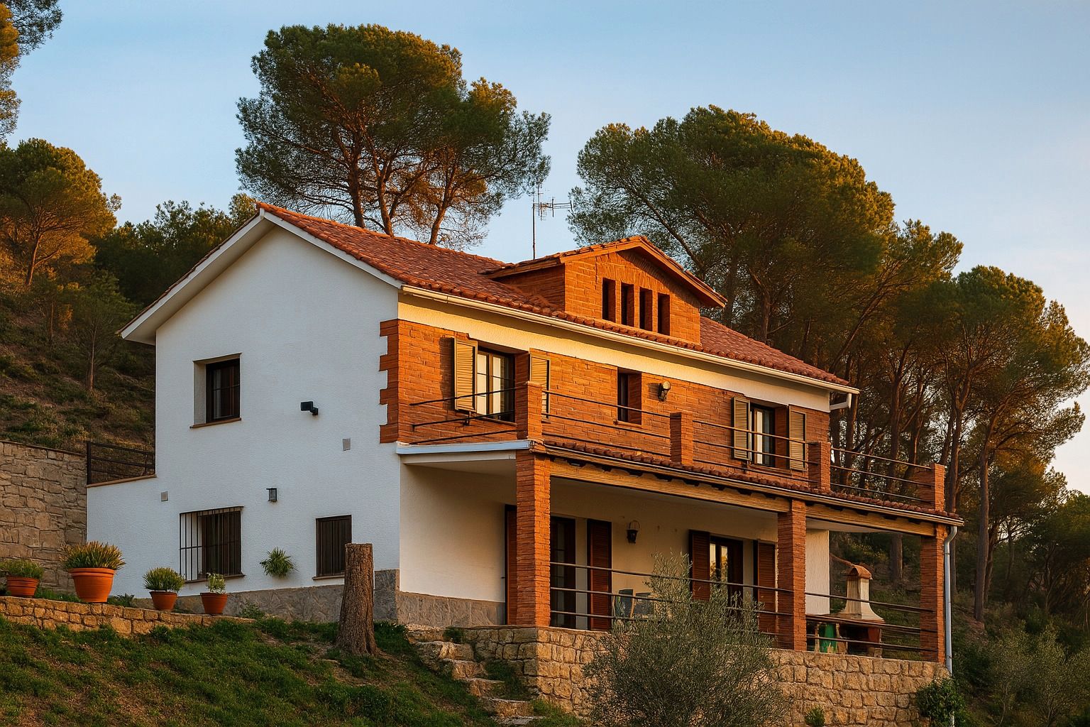 Exterior view of House or chalet for sale in Castellfollit del Boix  with Private garden, Terrace and Swimming Pool