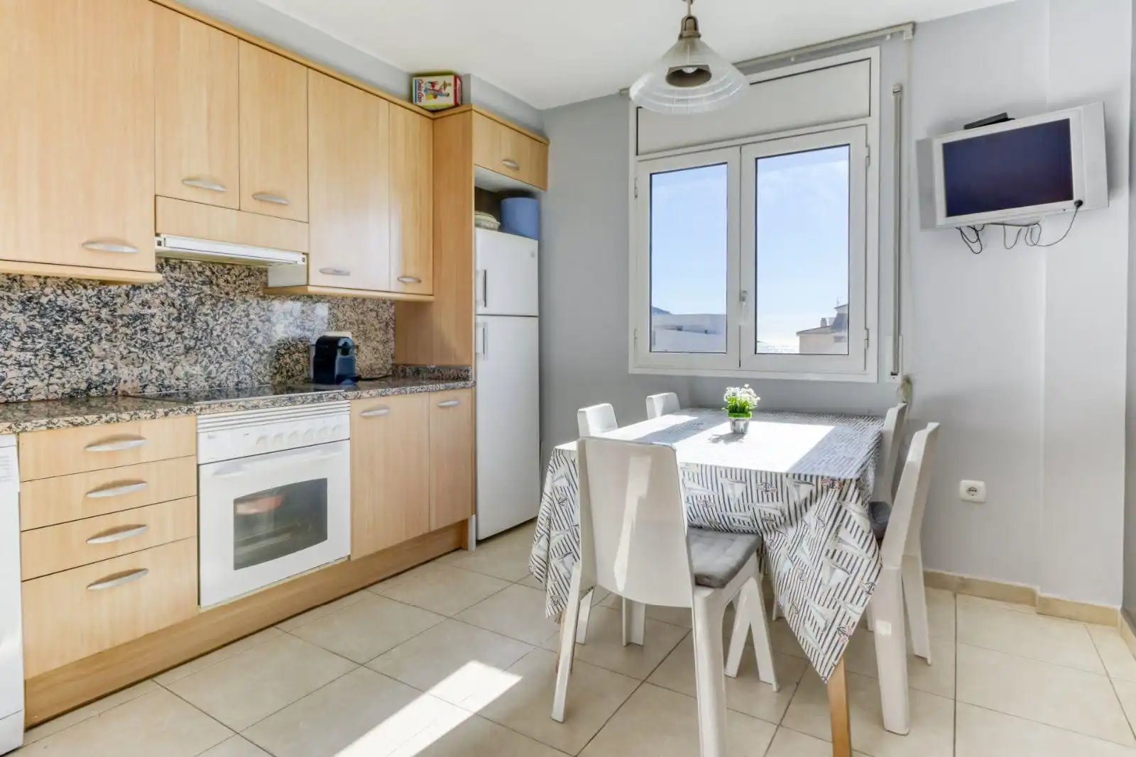 Kitchen of Apartments for sale in Roses  with Air Conditioner, Terrace and Furnished