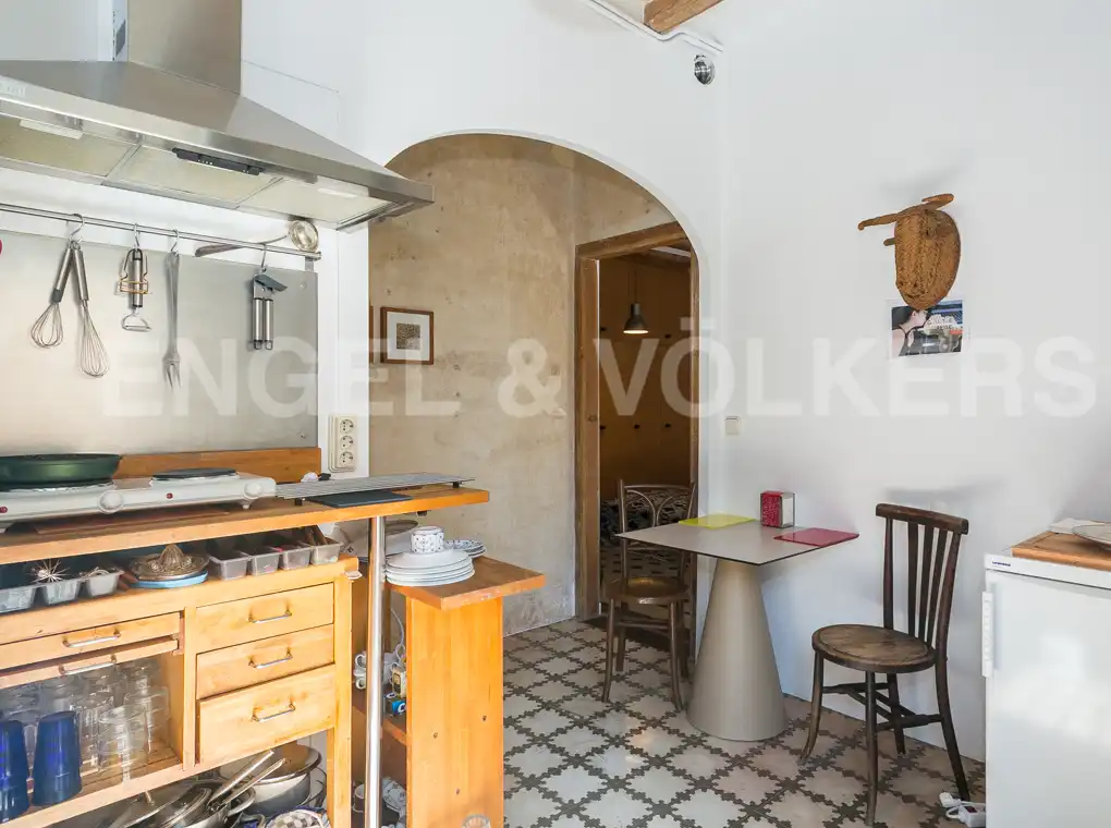 Cocina de Piso de alquiler en Barcelona con Calefacción, Amueblado y Balcón