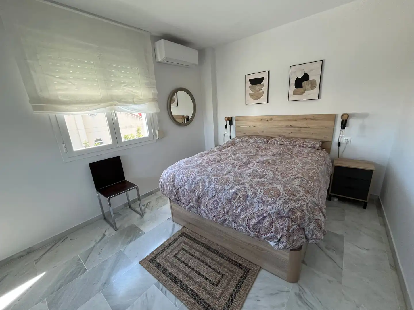 Schlafzimmer von Wohnung zur Miete in Rincón de la Victoria mit Klimaanlage, Terrasse und Möbliert