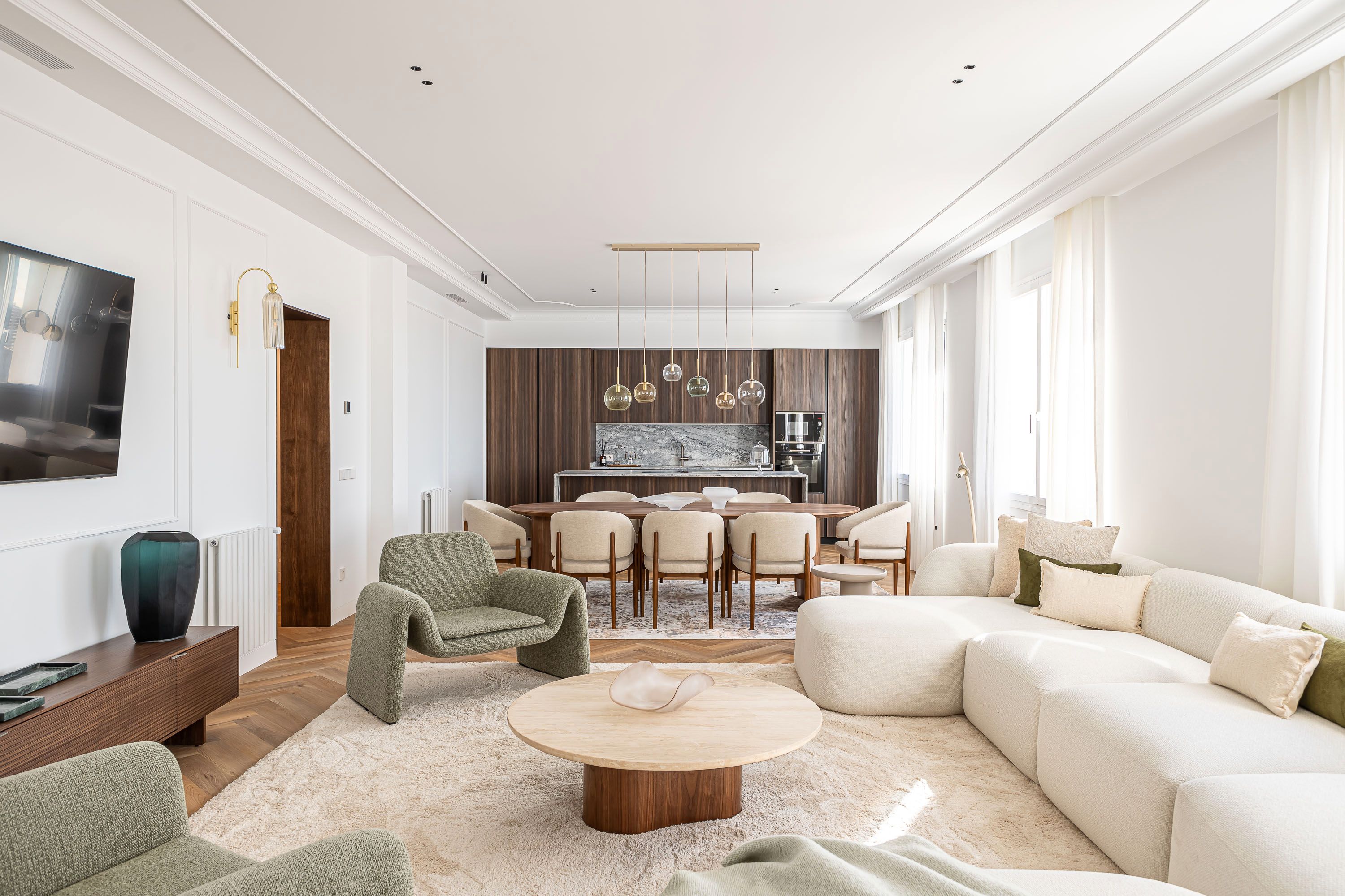 Sala d'estar de Apartament en venda en  Madrid Capital amb Aire condicionat, Calefacció i Moblat