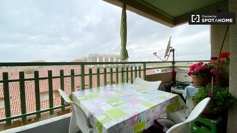 Balcony of Flat for rent in Alboraya  with Air Conditioner, Heating and Furnished