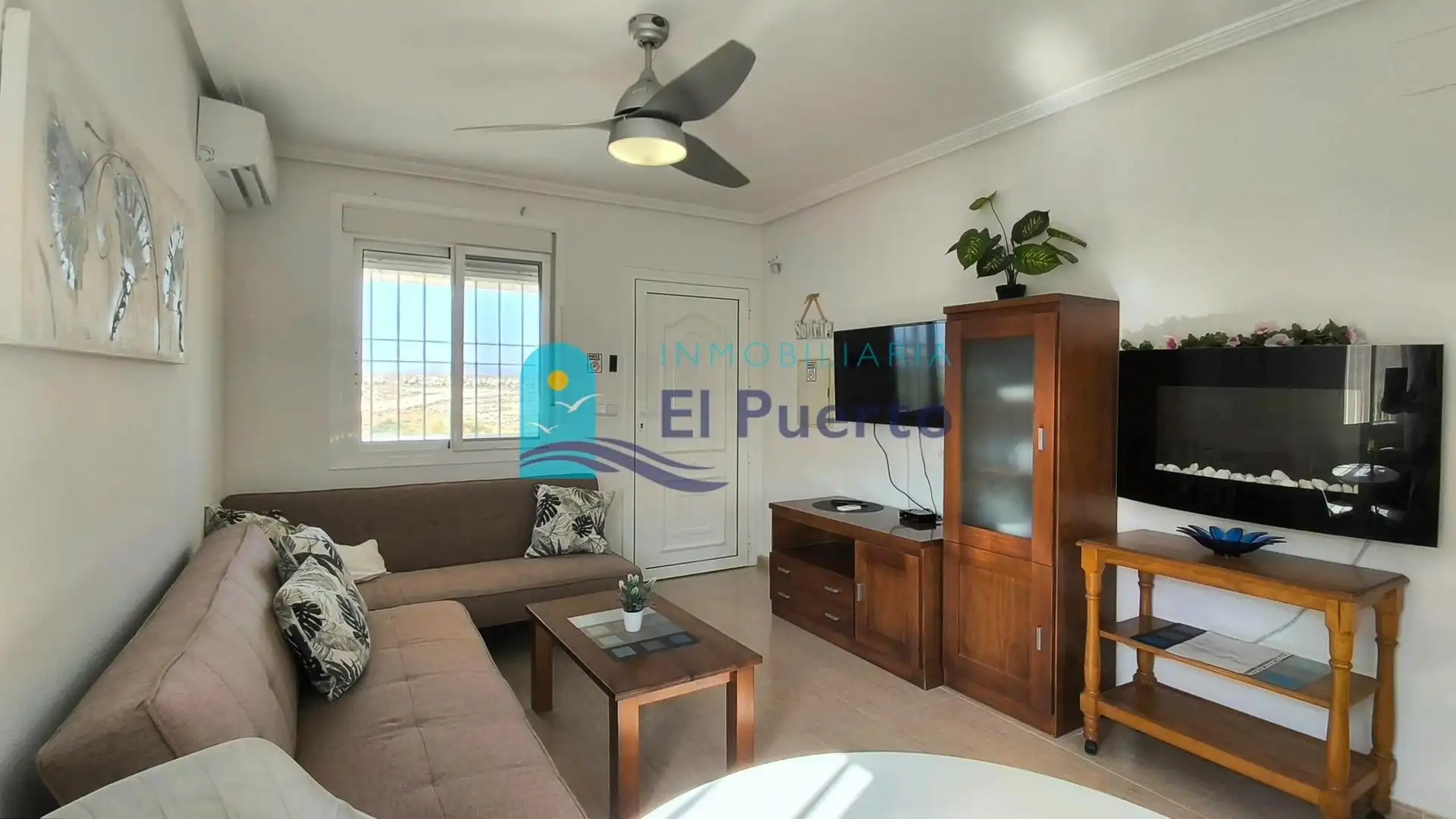 Sala de estar de Casa o chalet en venta en Mazarrón con Aire acondicionado, Calefacción y Jardín privado