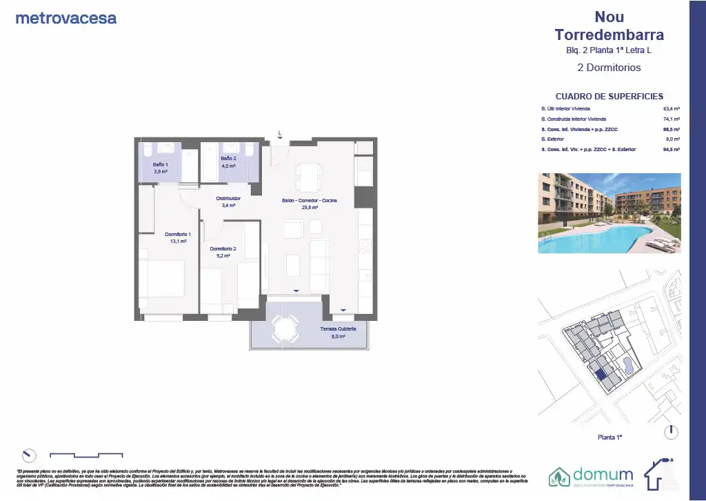 New build Flat for sale in Hort de l’Oca y Begònia, imagen 2