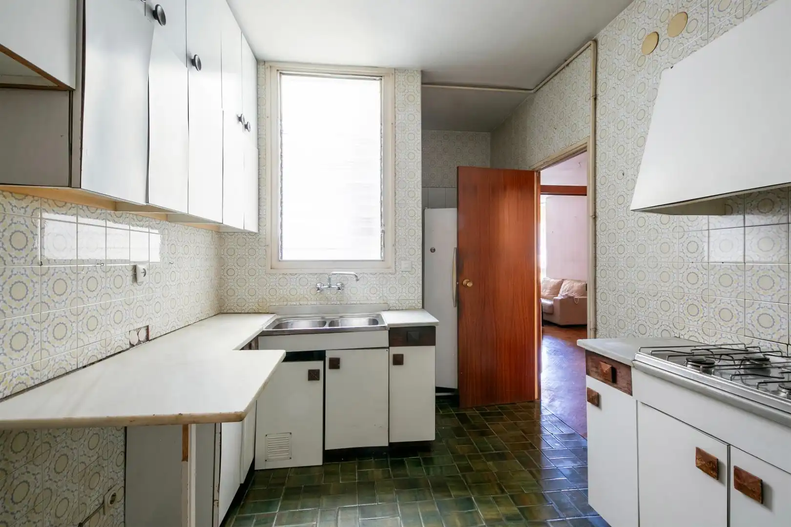 Cocina de Piso en venta en Barcelona con Calefacción, Parquet y Terraza