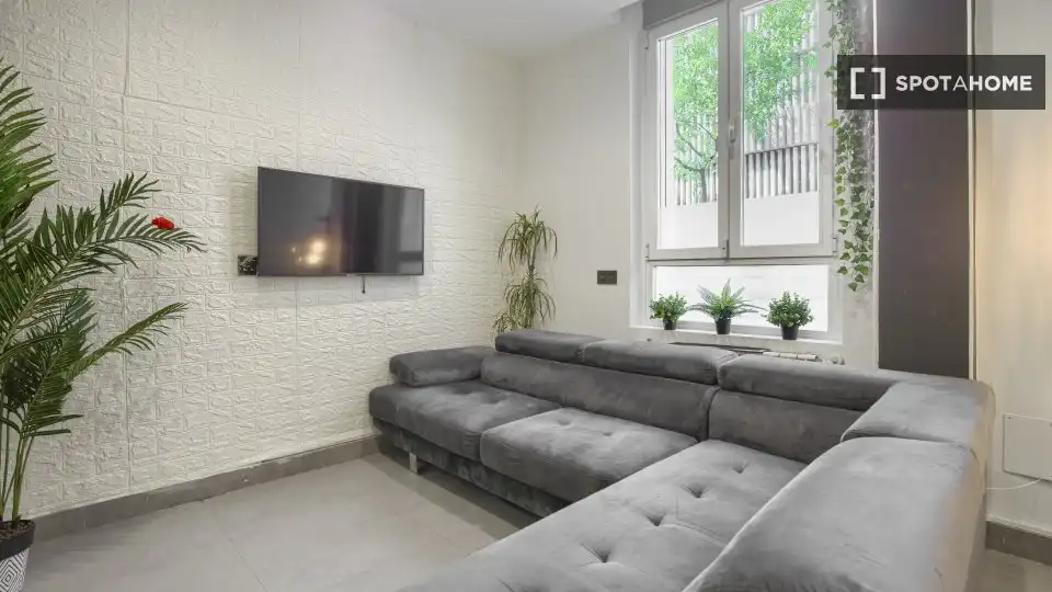 Living room of Apartments for share in Madrid  with Air Conditioner, Heating and Terrace