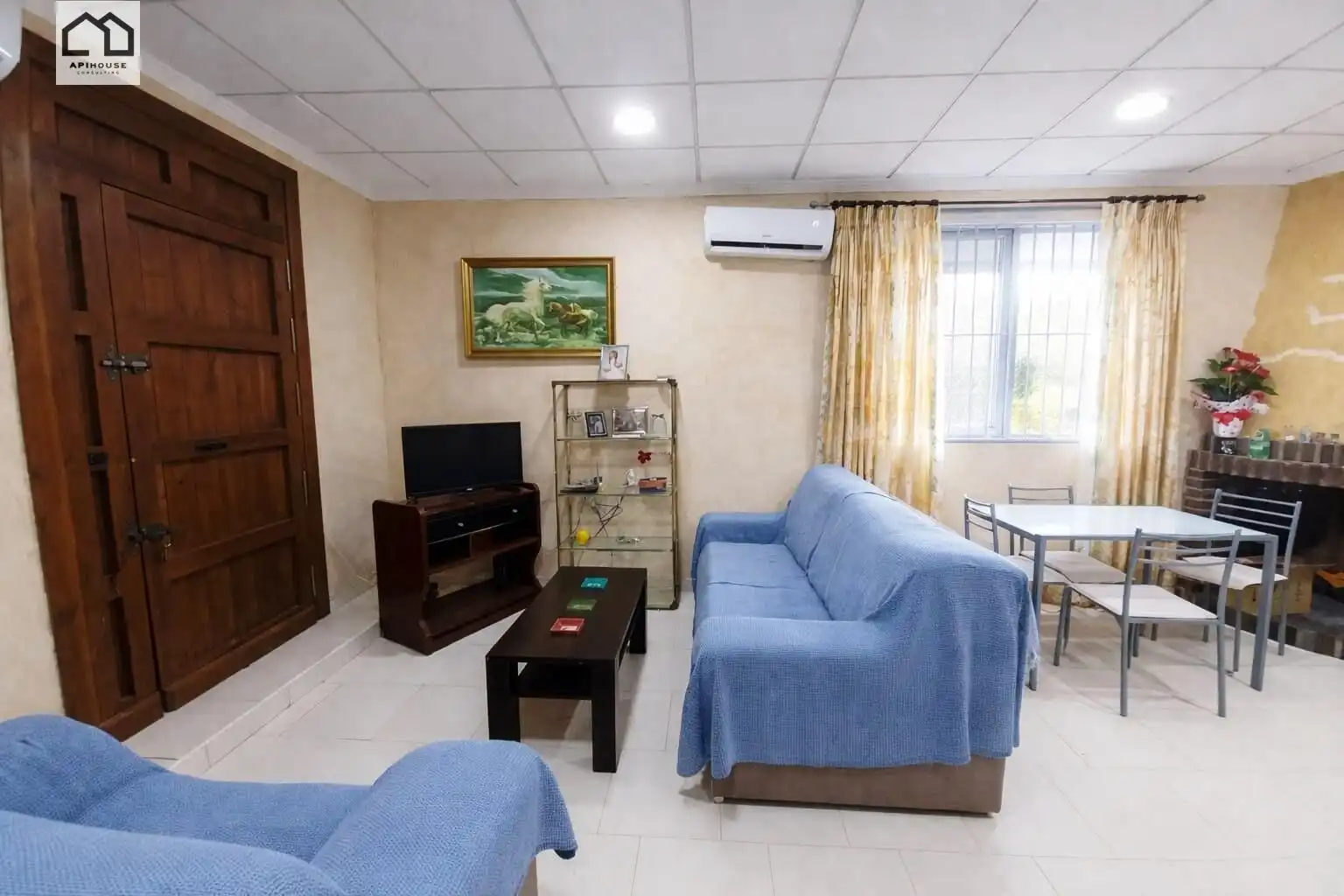 Sala de estar de Casa o chalet de alquiler en Murcia con Aire acondicionado, Piscina y Amueblado