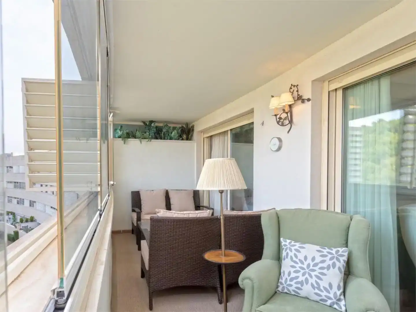 Terrasse von Wohnung zum Verkauf in Málaga Capital mit Klimaanlage, Schwimmbad und Balkon